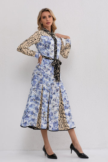 Mosaic Harmony Midi Dress - MeeeShop Women's Fashion