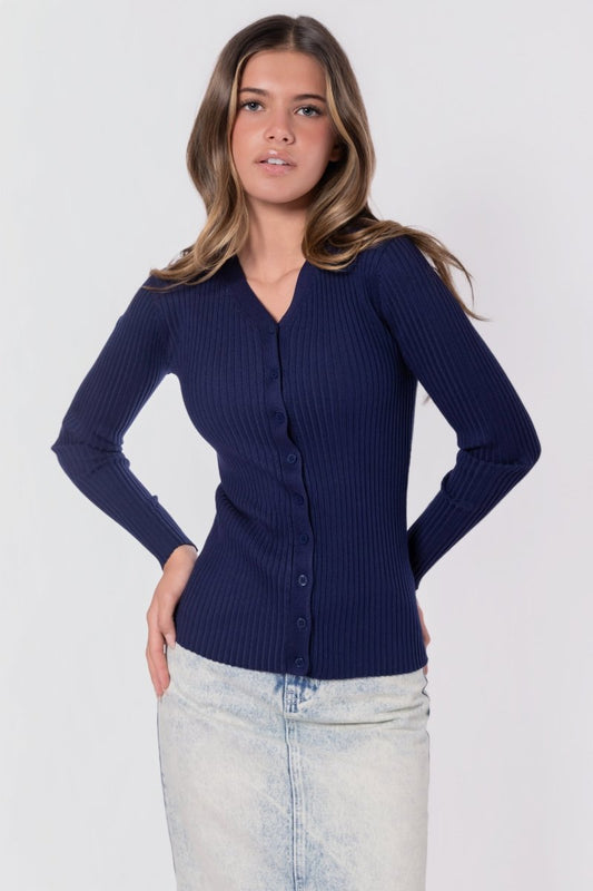 Moss Cardigan (navy) in XS - Moss Navy Jacket (top)