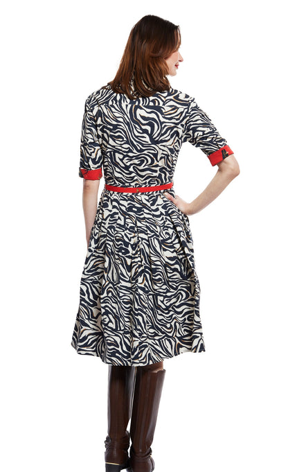 Mrs Maisel Dress Black and White Zebra Print in L view 4 - Mrs Maisel Black Dress