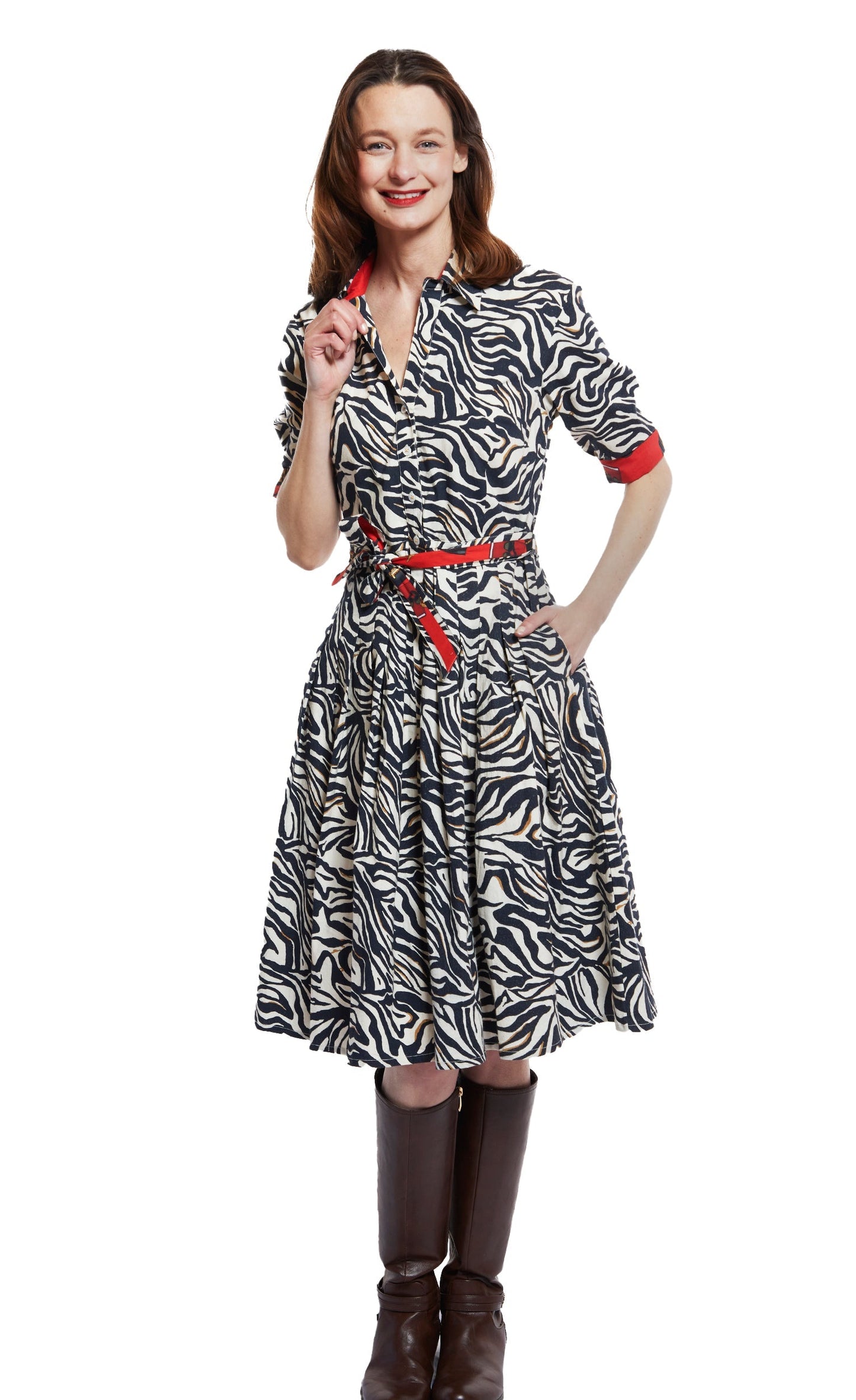 Mrs Maisel Dress Black and White Zebra Print in M view 3 - Mrs Maisel Black Dress
