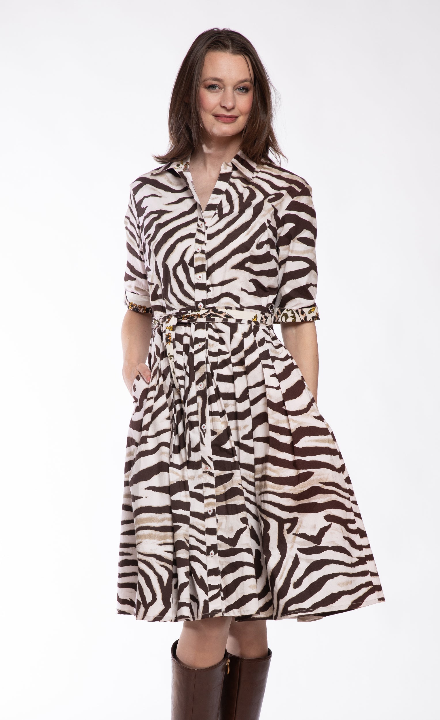 Mrs Maisel Dress Tiger Print in S view 2 - Print Dress