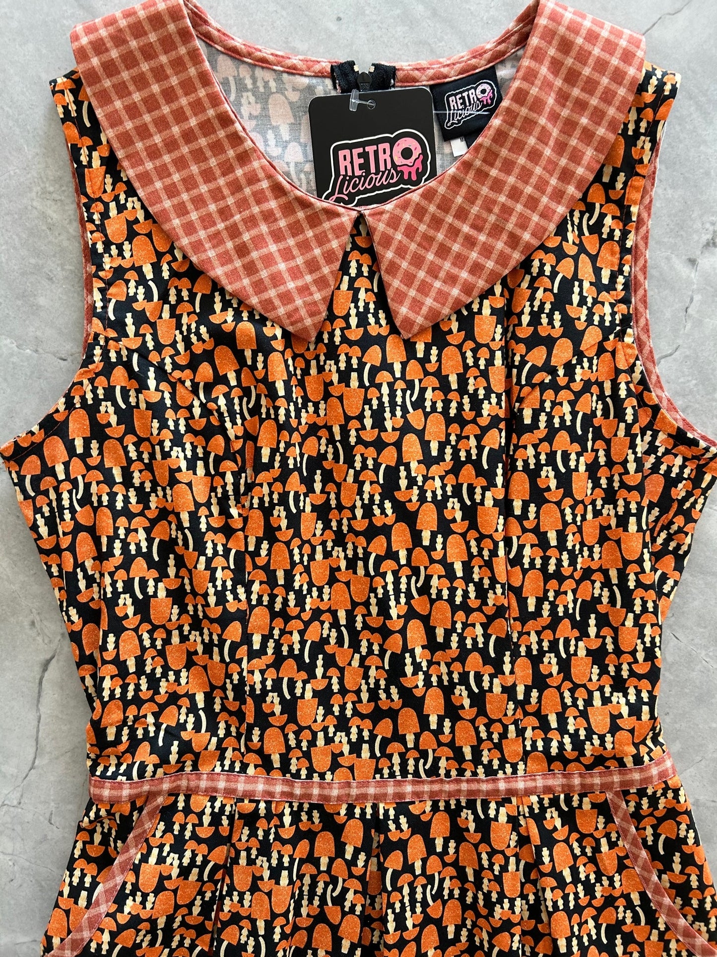 Mushroom Collared Dress in 1X view 6