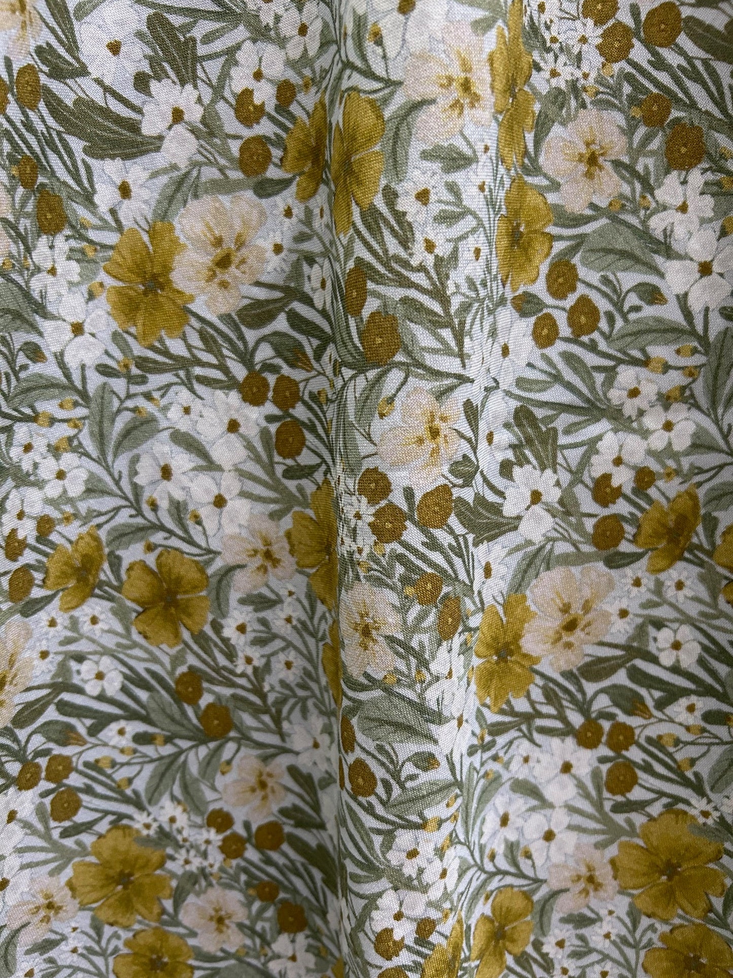 Mustard Floral Midi Dress in S view 2 - Mustard Floral Dress