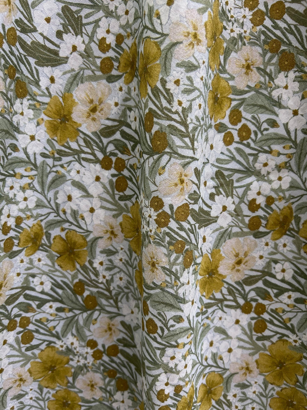 Mustard Floral Midi Dress S view 2 (dress) - mustard floral dress for women, yellow floral dress, yello - shop at us.meeeshop