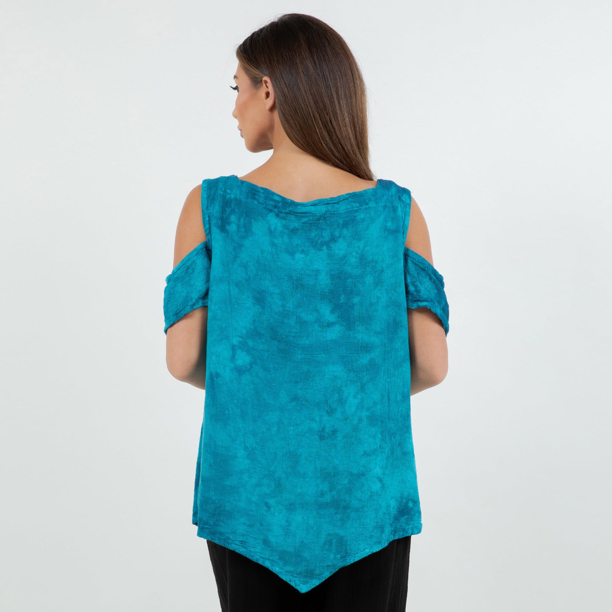 Mylie Cold Shoulder Top 100% Cotton Gauze in 0 (XS/S) view 6 - Gauze Top