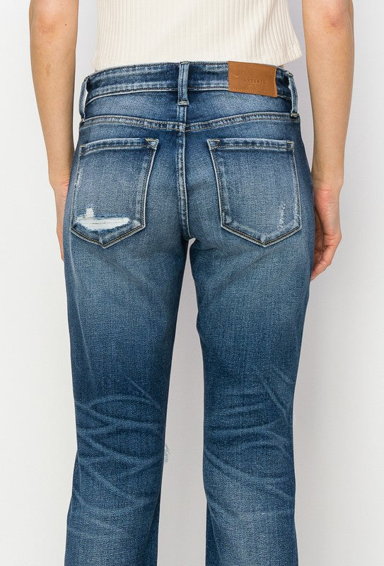 Natalia Mid Rise Boyfriend Jeans (reg & Plus) in 9 (28) view 4 - Plus Jeans (bottom)