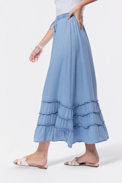 Nell Skirt (chambray) in M view 3 - Women'S Chambray Skirt