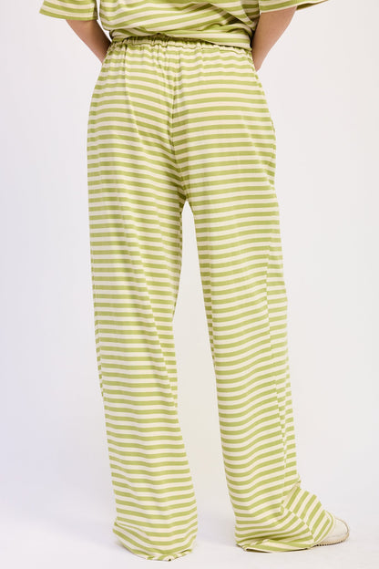 Nerina Striped Pants with Elastic Waistband view 7 - Comfort Stretch - Nerina Twist Front Strapless Top (bottom)