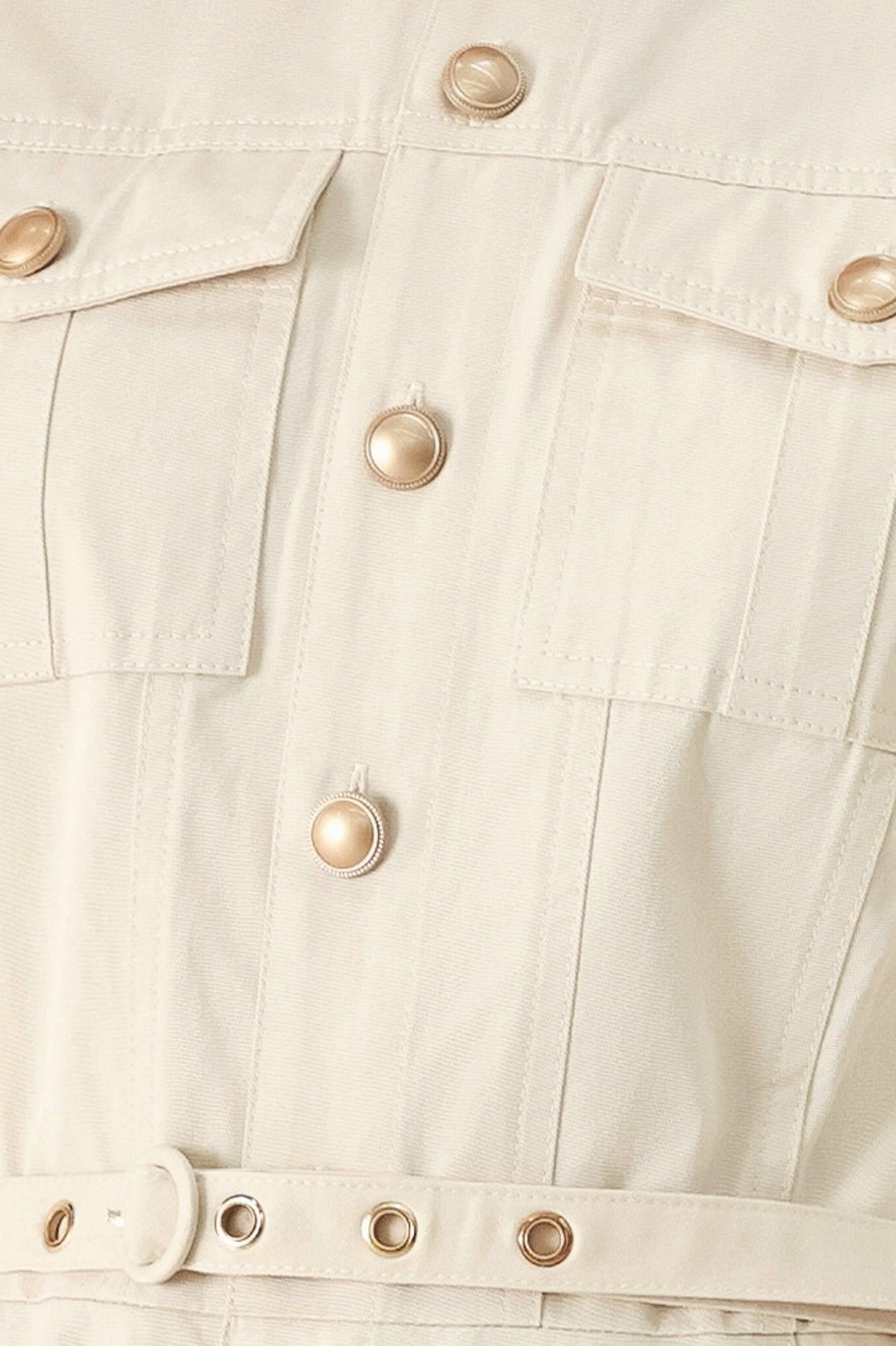 Neutral Command Woven Shirt Dress view 8