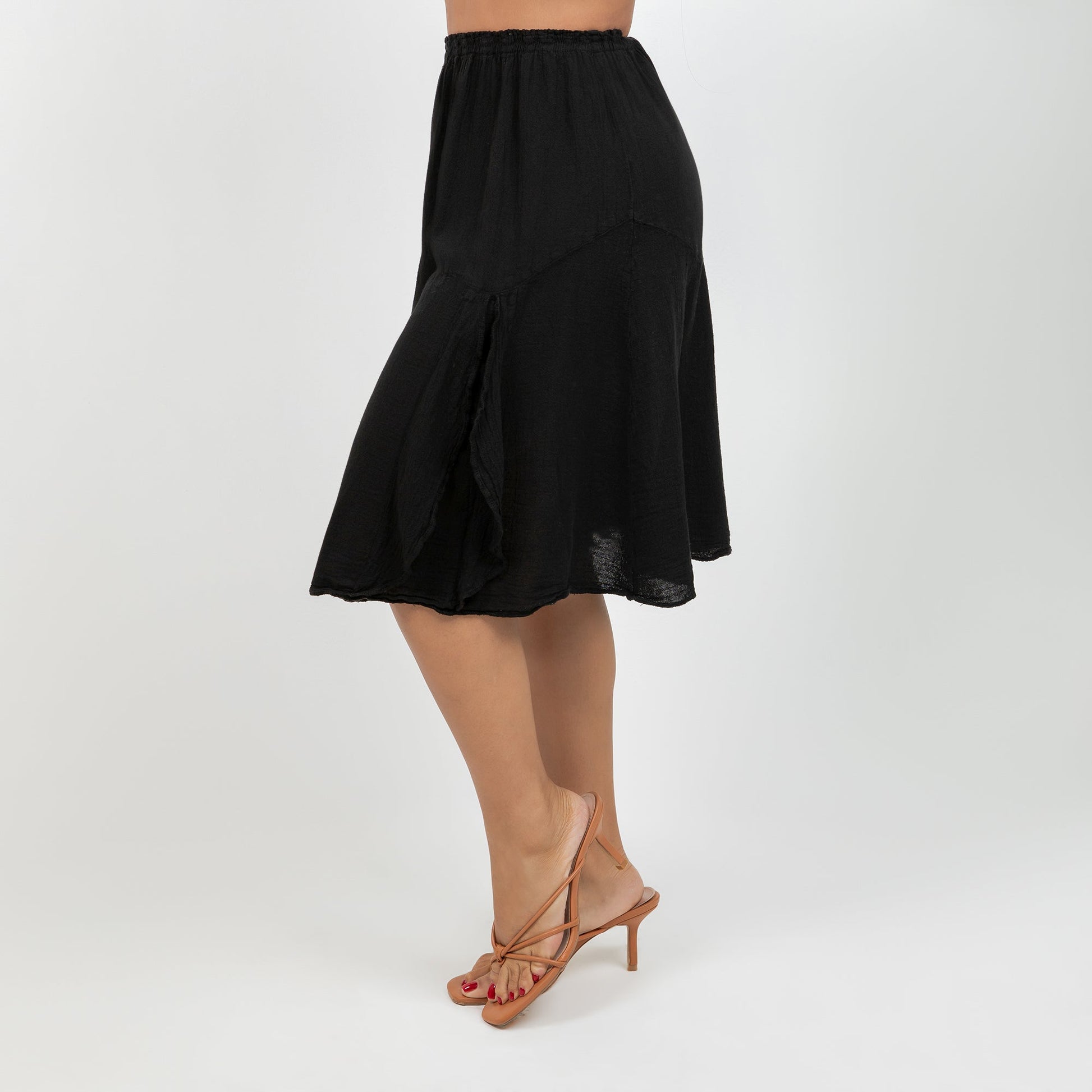 New Hannah - Lovely Knee Length Skirt 100% Cotton Gauze in 0 (XS/S) - Gauze Skirt