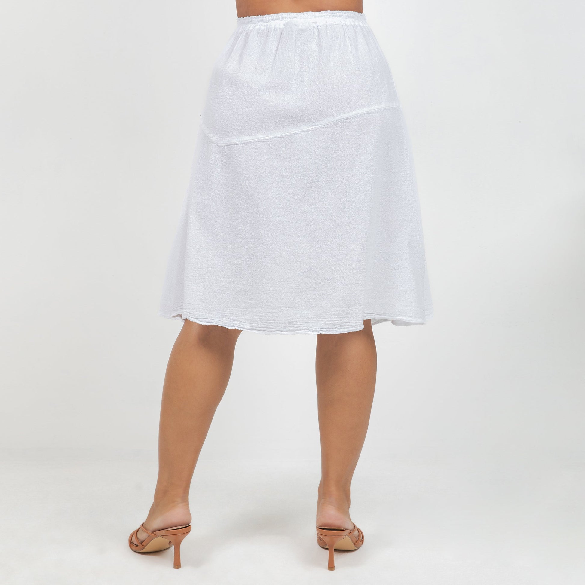 New Hannah - Lovely Knee Length Skirt 100% Cotton Gauze in 0 (XS/S) view 5 - Gauze Skirt