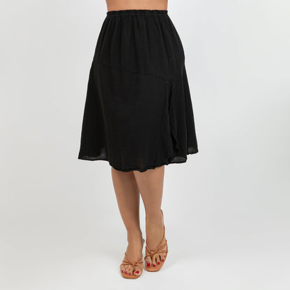 New Hannah - Lovely Knee Length Skirt 100% Cotton Gauze in 0 (XS/S) view 7 - Gauze Skirt