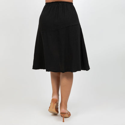 New Hannah - Lovely Knee Length Skirt 100% Cotton Gauze in 0 (XS/S) view 9 - Gauze Skirt
