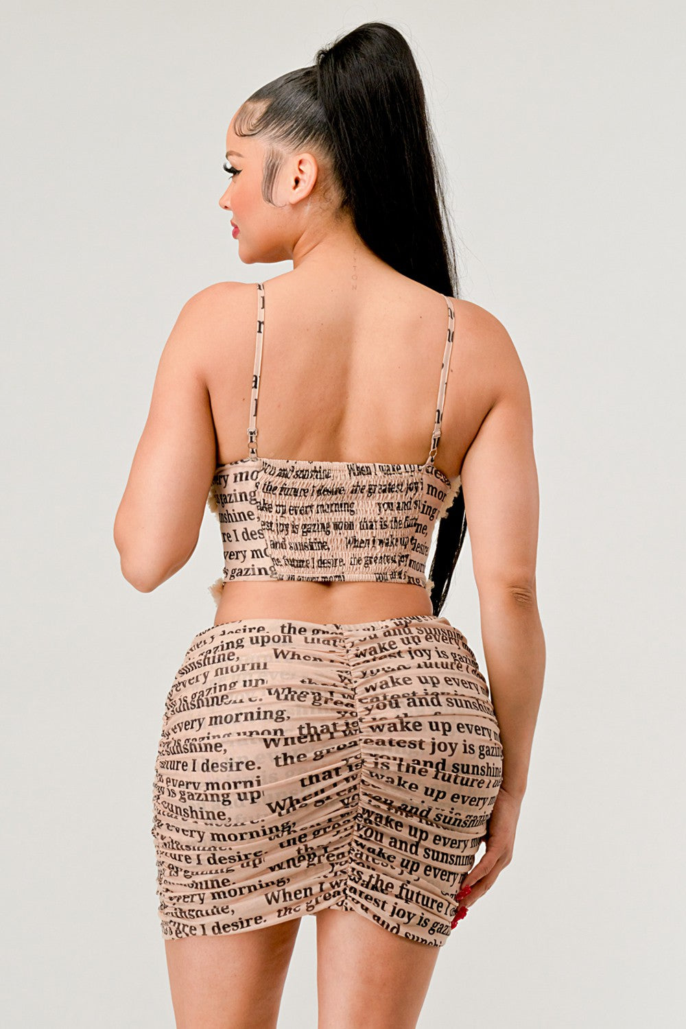 Newsletter Print Sexy Mini Dress view 5