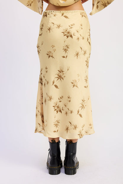 Niamh Midi Skirt in Butter Yellow Print view 3 - Niamh Midi Dress