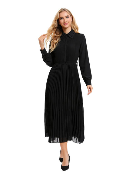 Nightbloom Pleated Midi Dress in L view 4