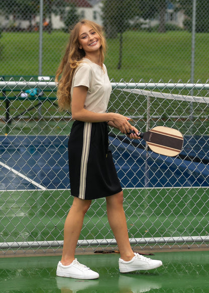 Nina Mid-rise Track Skirt in 1XL view 6 - Khaite Nina Midi Skirt