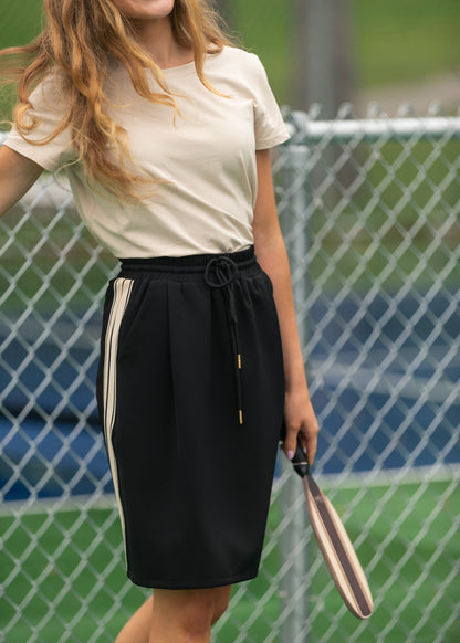 Nina Mid-rise Track Skirt view 22 - Khaite Nina Midi Skirt
