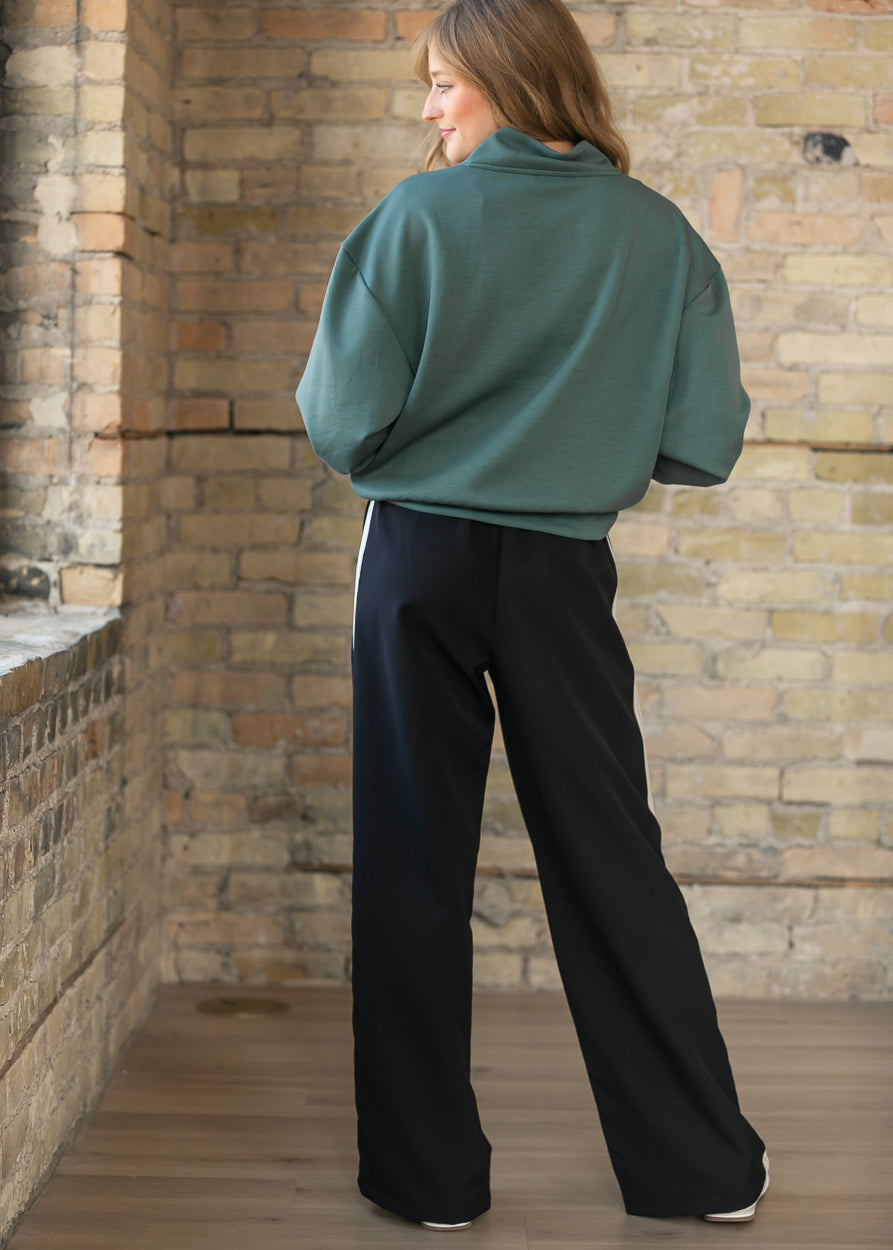 Nina Wide Leg Track Pants in L view 4 - Nina Wide Leg Pants (bottom)