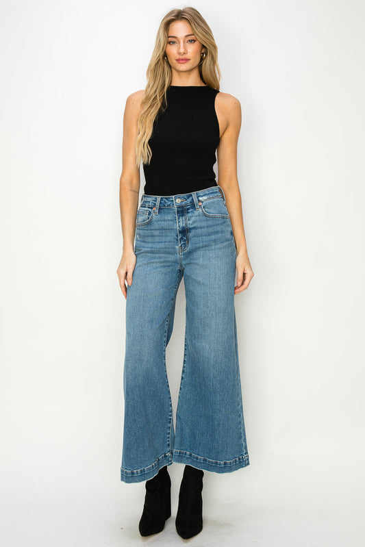 Noa High Rise Crop Palazzo Jeans in 11 (29) - High-Waisted - Hudson Noa High Rise Jeans (bottom)