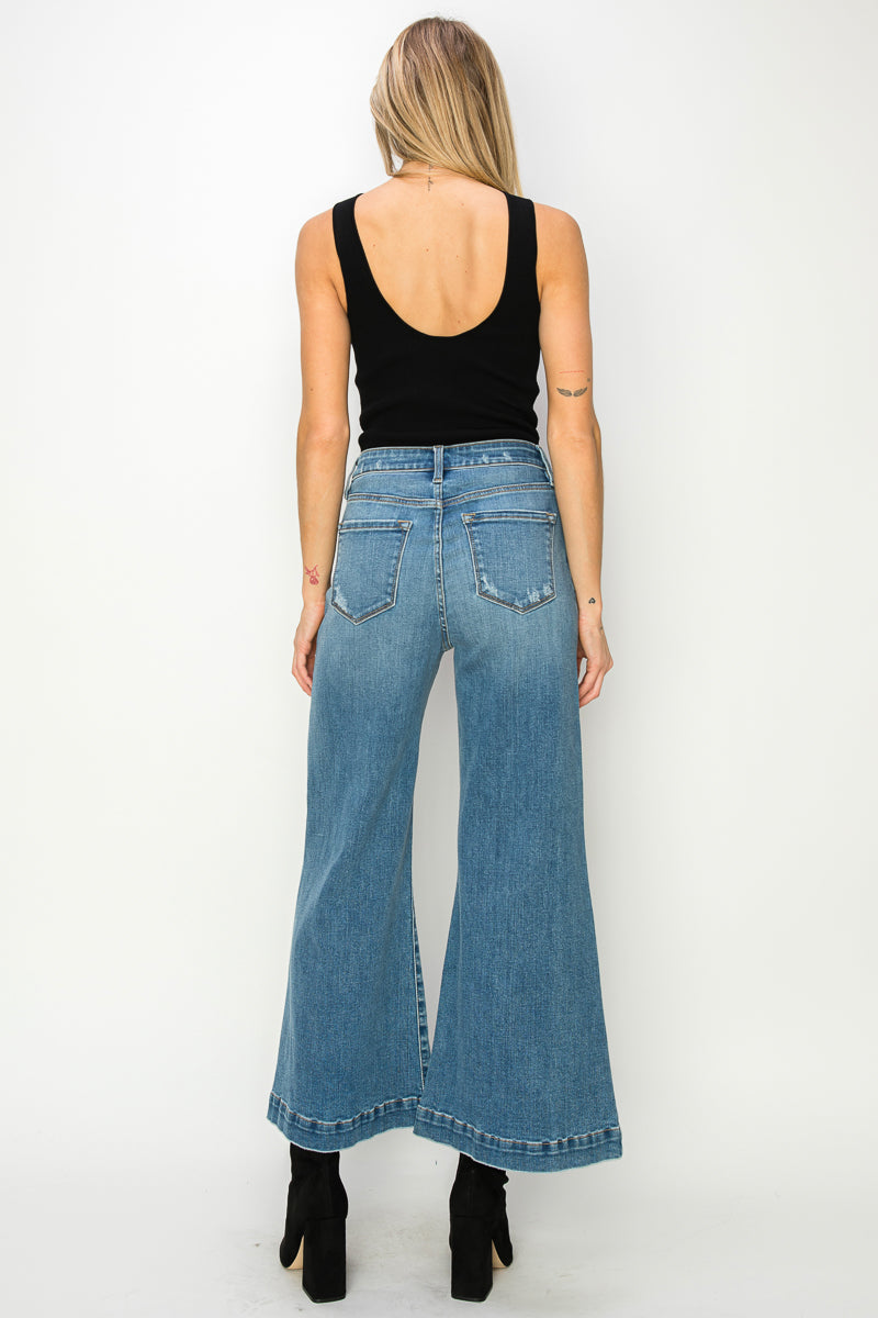 Noa High Rise Crop Palazzo Jeans in 15 (31) view 3 - High-Waisted - Hudson Noa High Rise Jeans (bottom)