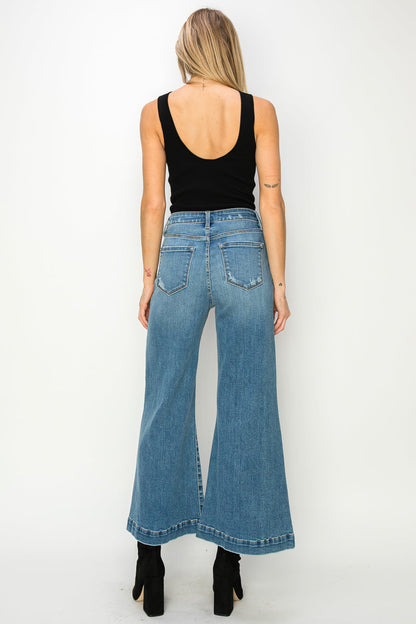 Noa High Rise Crop Palazzo Jeans in 15 (31) view 3 - High-Waisted - Hudson Noa High Rise Jeans (bottom)