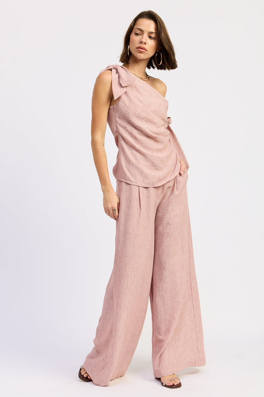 Noelia Pants in Rose view 2 - Noelia Pants Brandy (bottom)