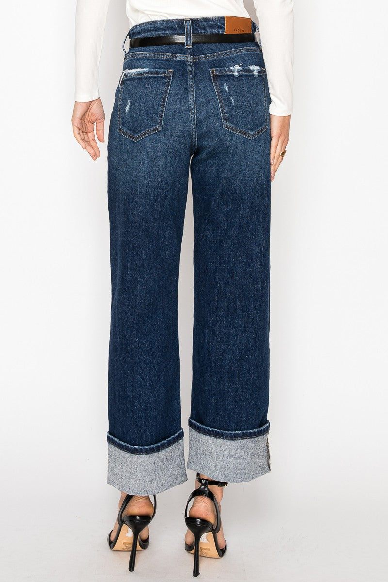 Noelle Inseam Transform High Rise Relaxed Straight Leg Jeans - MeeeShop Women's Fashion