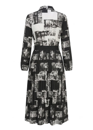 Noir Print Midi Dress - MeeeShop Women's Fashion