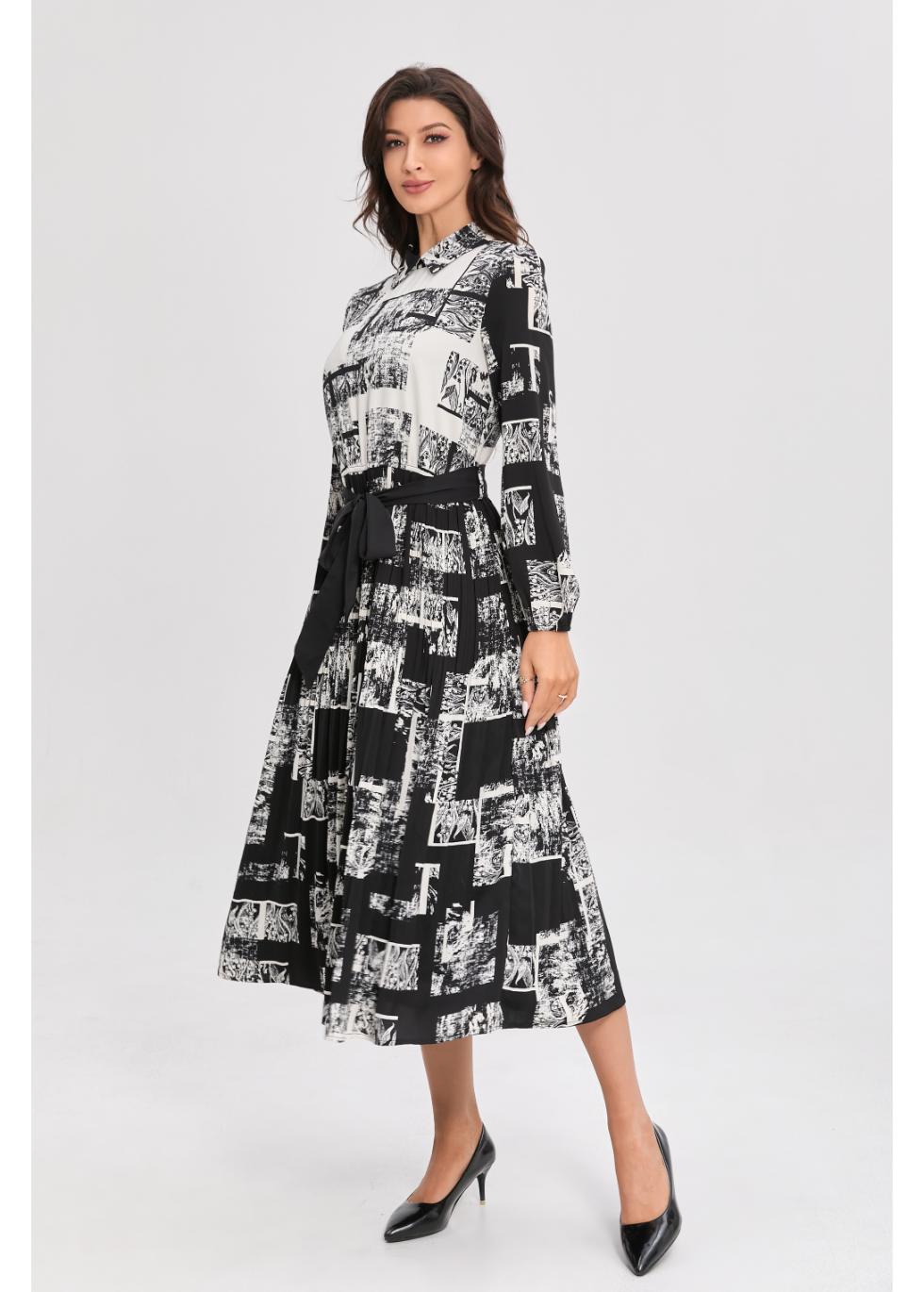 Noir Print Midi Dress in M view 3 - Neo Noir Print Dress