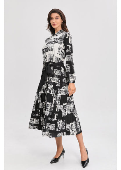 Noir Print Midi Dress in M view 3 - Neo Noir Print Dress