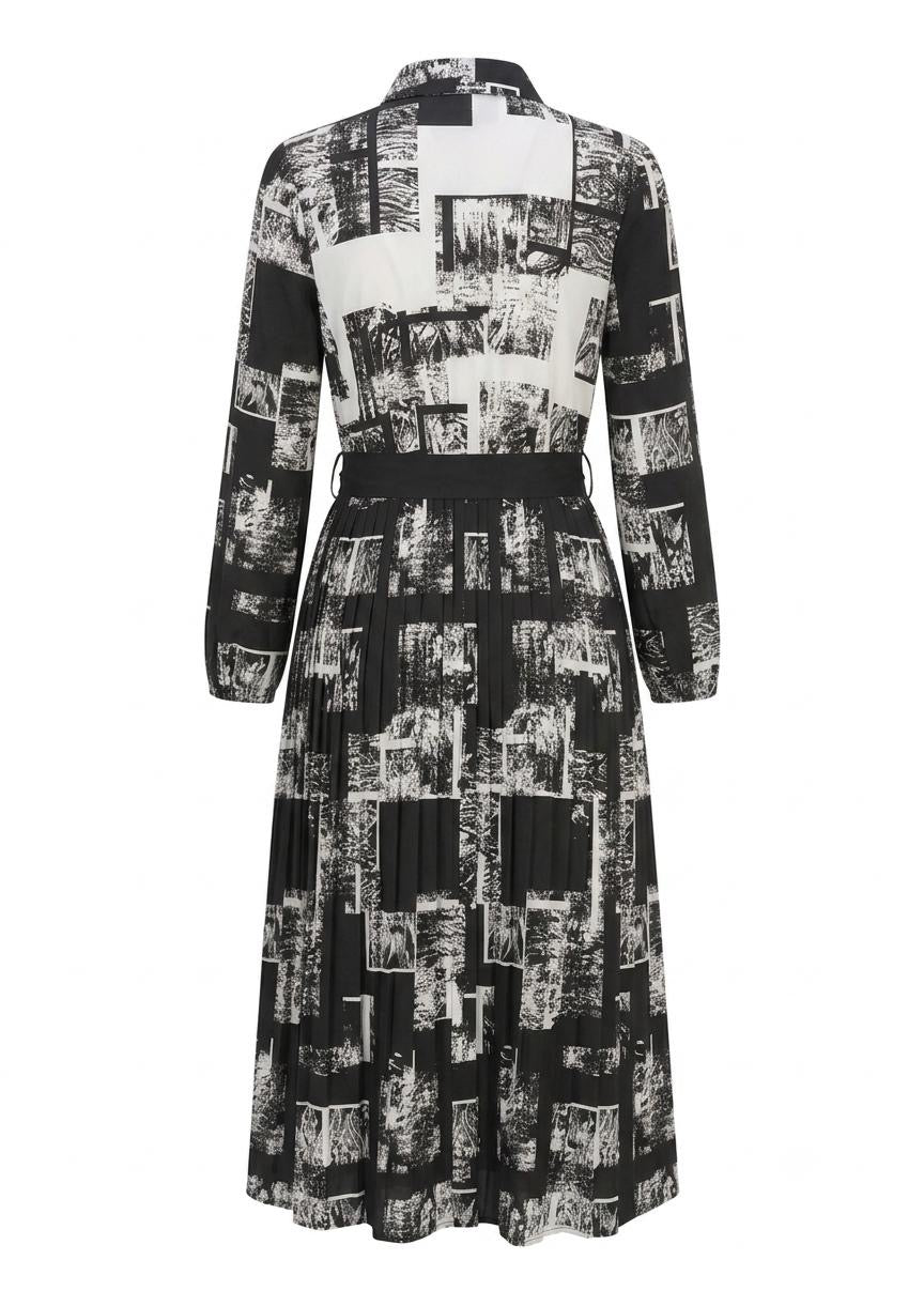 Noir Print Midi Dress in S view 2 - Neo Noir Print Dress