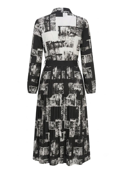 Noir Print Midi Dress in S view 2 - Neo Noir Print Dress