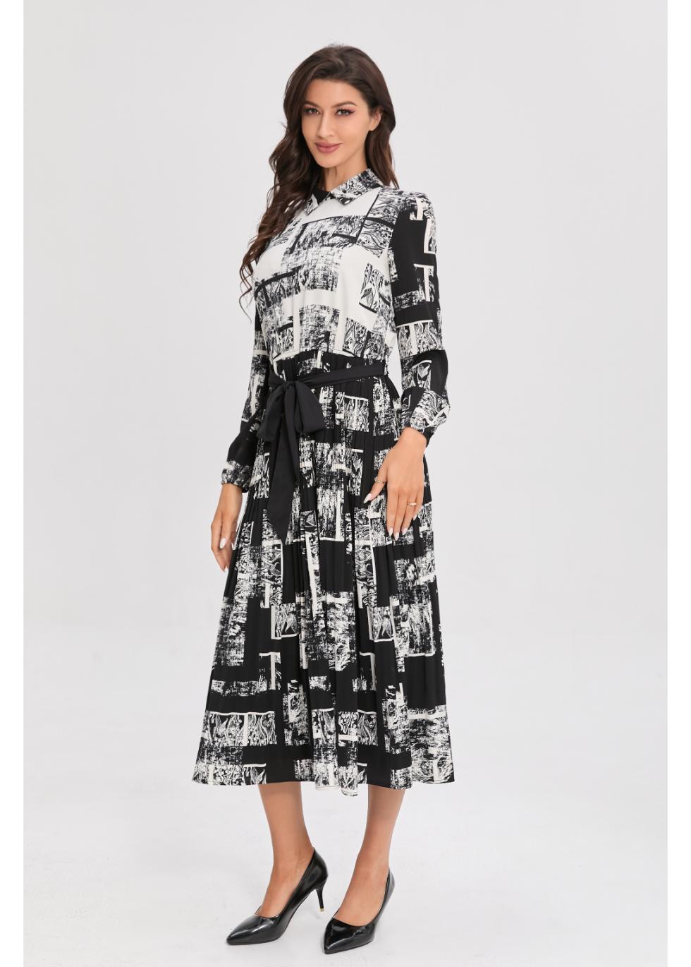 Noir Print Midi Dress view 6 - Neo Noir Print Dress