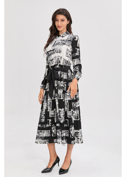 Noir Print Midi Dress view 6 - Neo Noir Print Dress