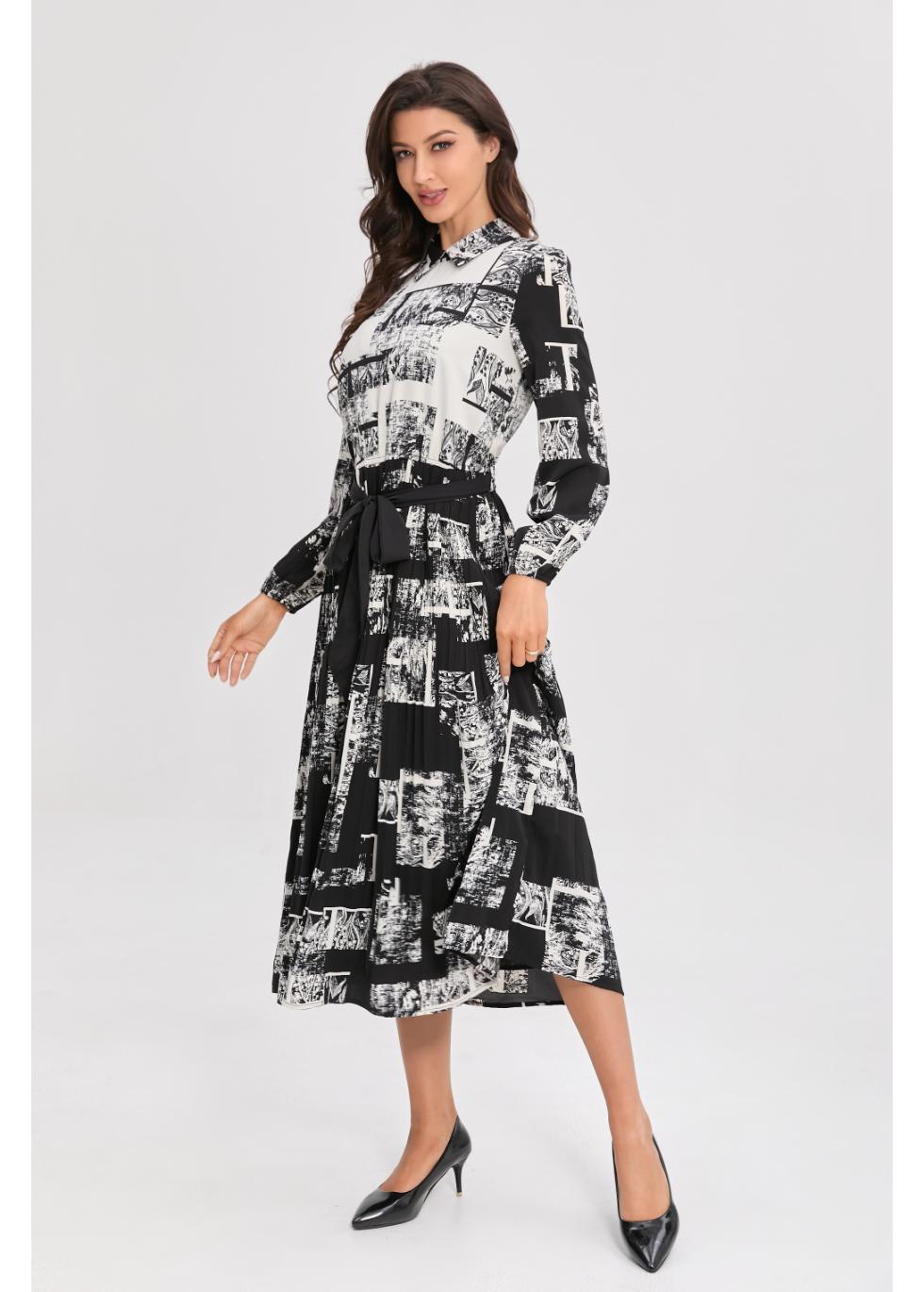 Noir Print Midi Dress view 7 - Neo Noir Print Dress