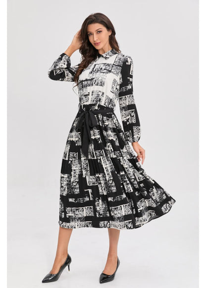 Noir Print Midi Dress view 8 - Neo Noir Print Dress