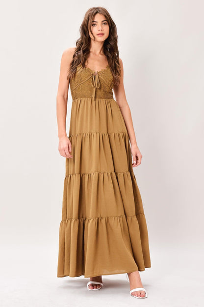 Nomad Bloom Woven Maxi Dress in BLUE view 2
