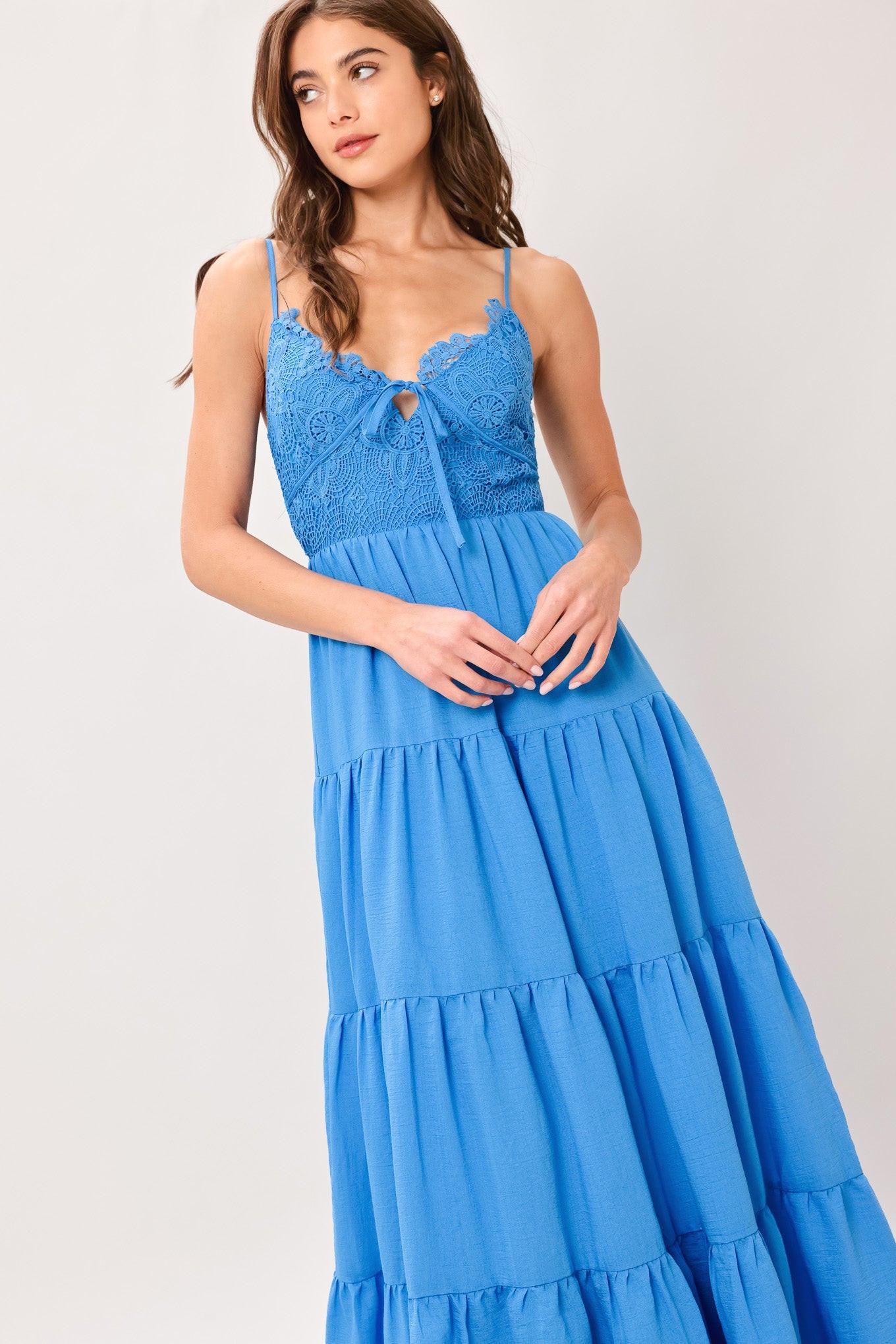 Nomad Bloom Woven Maxi Dress in BROWN view 5