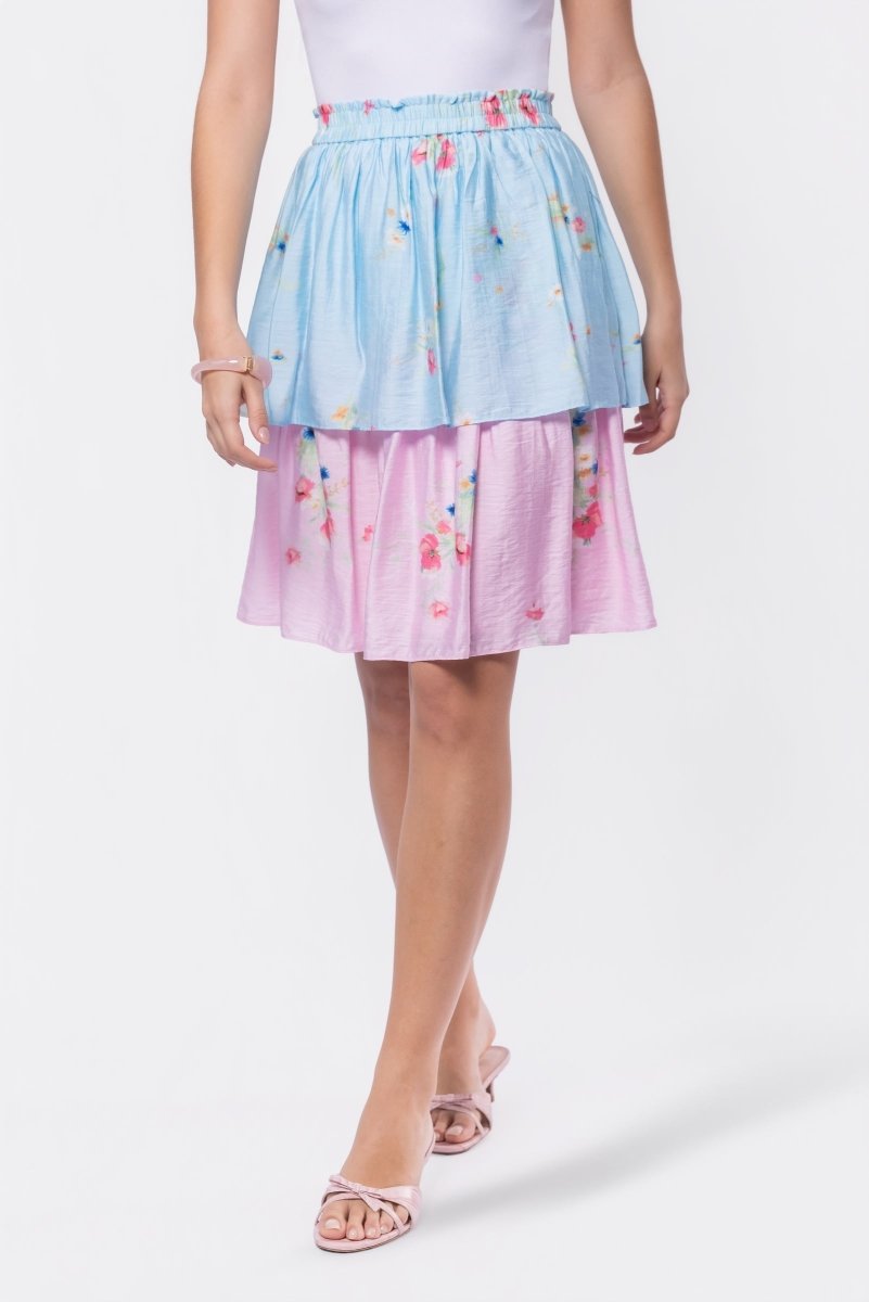 Nora Skirt 23" (blue Pink) M view 3 (skirt) - nora blue dress, norwegian blue skirt, nordstrom blue ski - shop at us.meeeshop