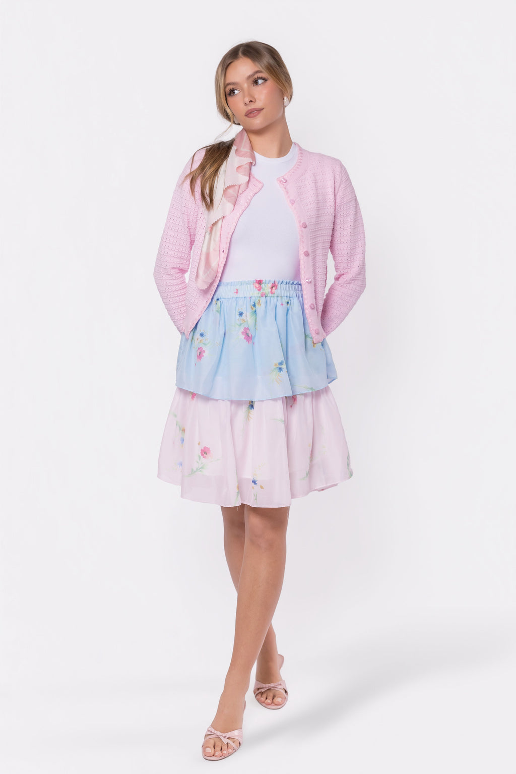 Nora Skirt 23" (blue Pink) XS (skirt) - nora blue dress, norwegian blue skirt, nordstrom blue skirt - shop at us.meeeshop