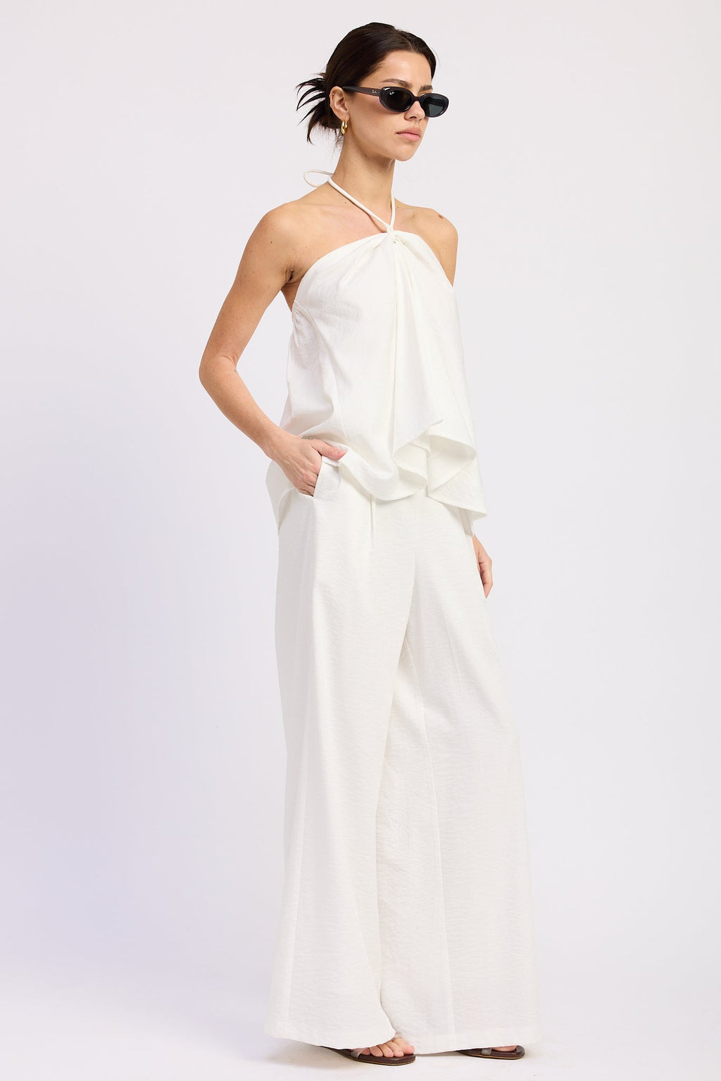 Nora Wide Leg Pants Off-White view 6 (bottom) - nora wide leg pants, nora petersen wide leg pants, nora - shop at us.meeeshop