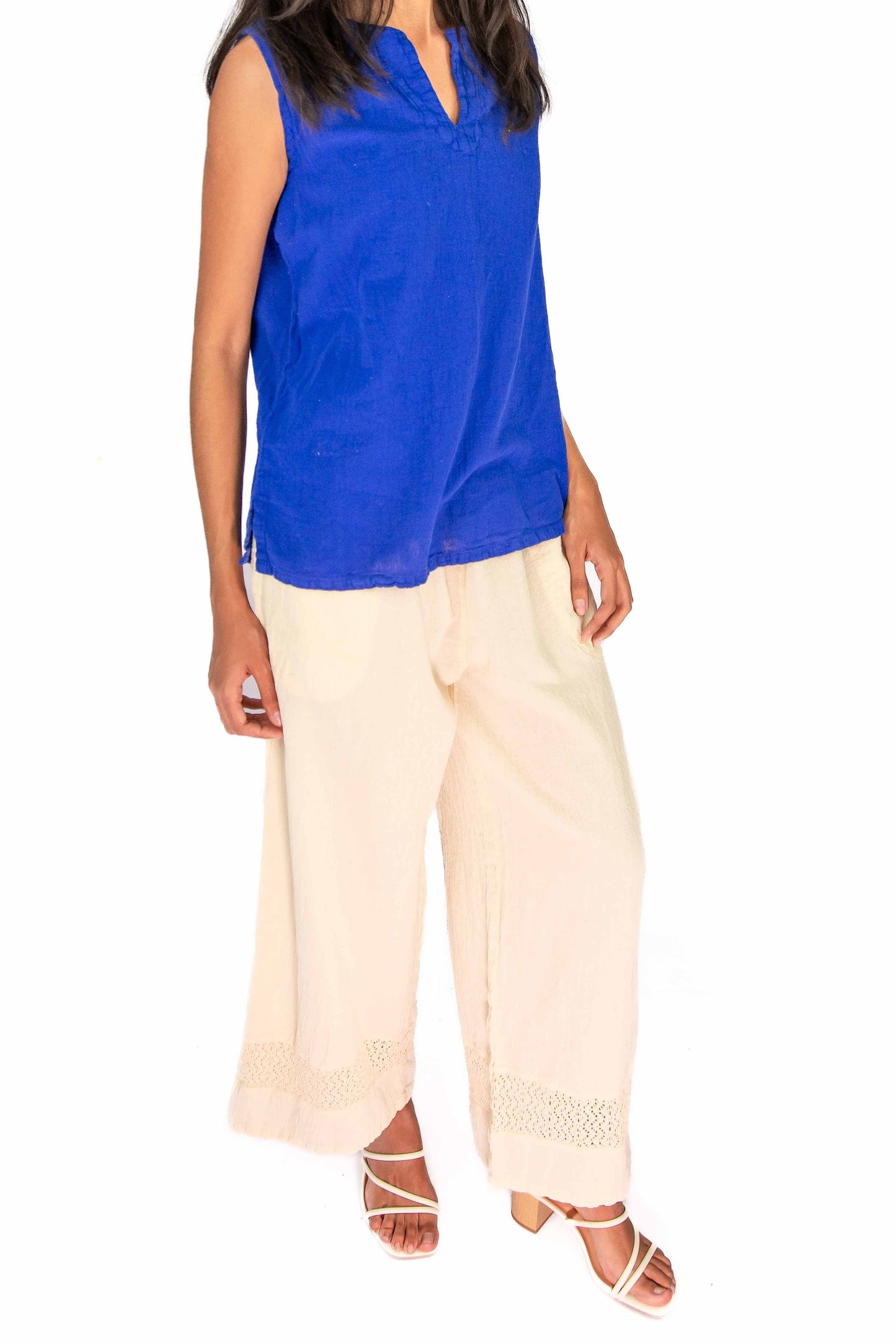 Nova Top -100% Cotton Gauze in Peacock/ Size OSFM view 16 - Nova 100 Top Songs