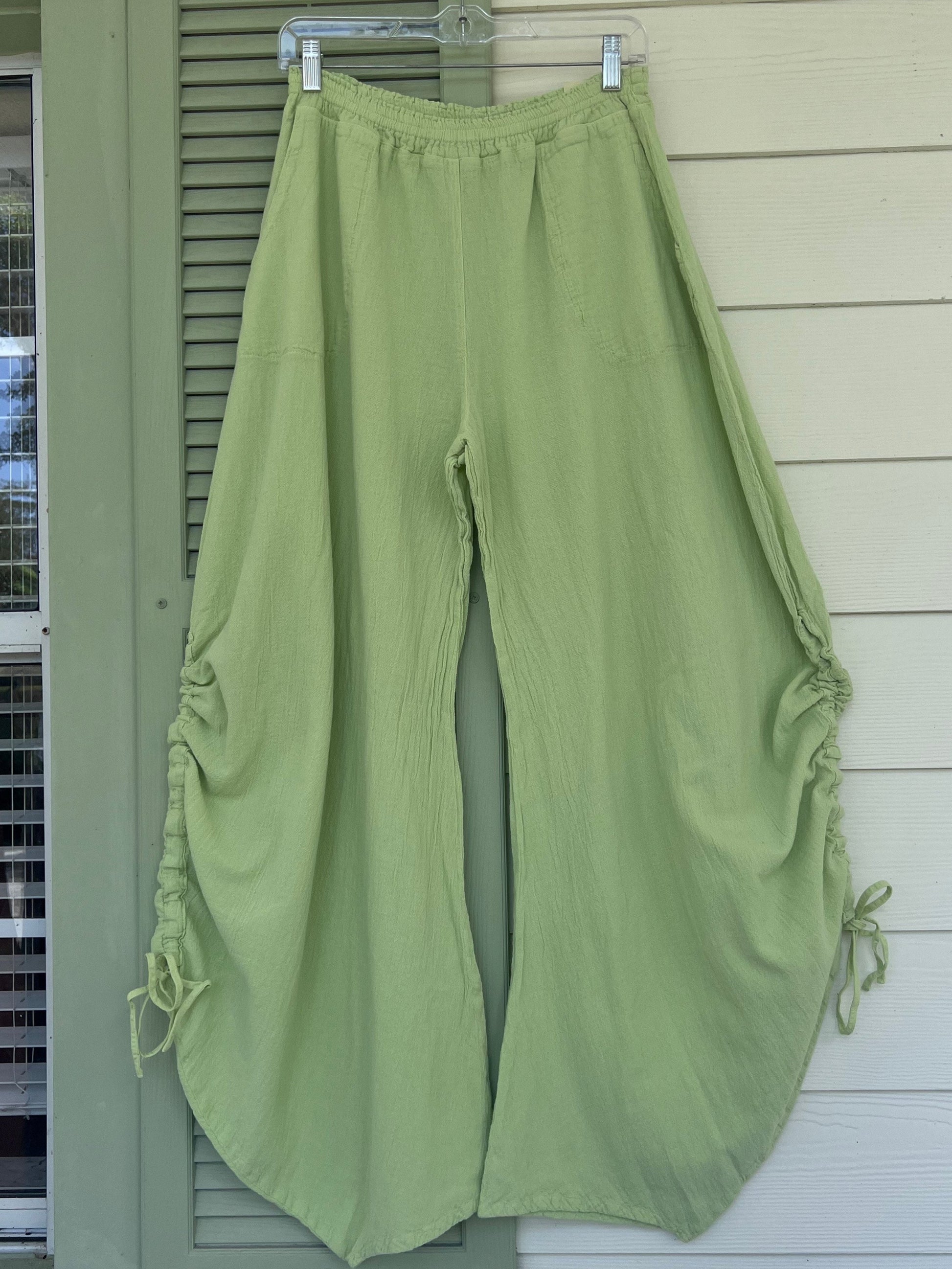 Oana Pants 100% Cotton Gauze in Sahara view 17 - Pants Gauze Fabric (bottom)