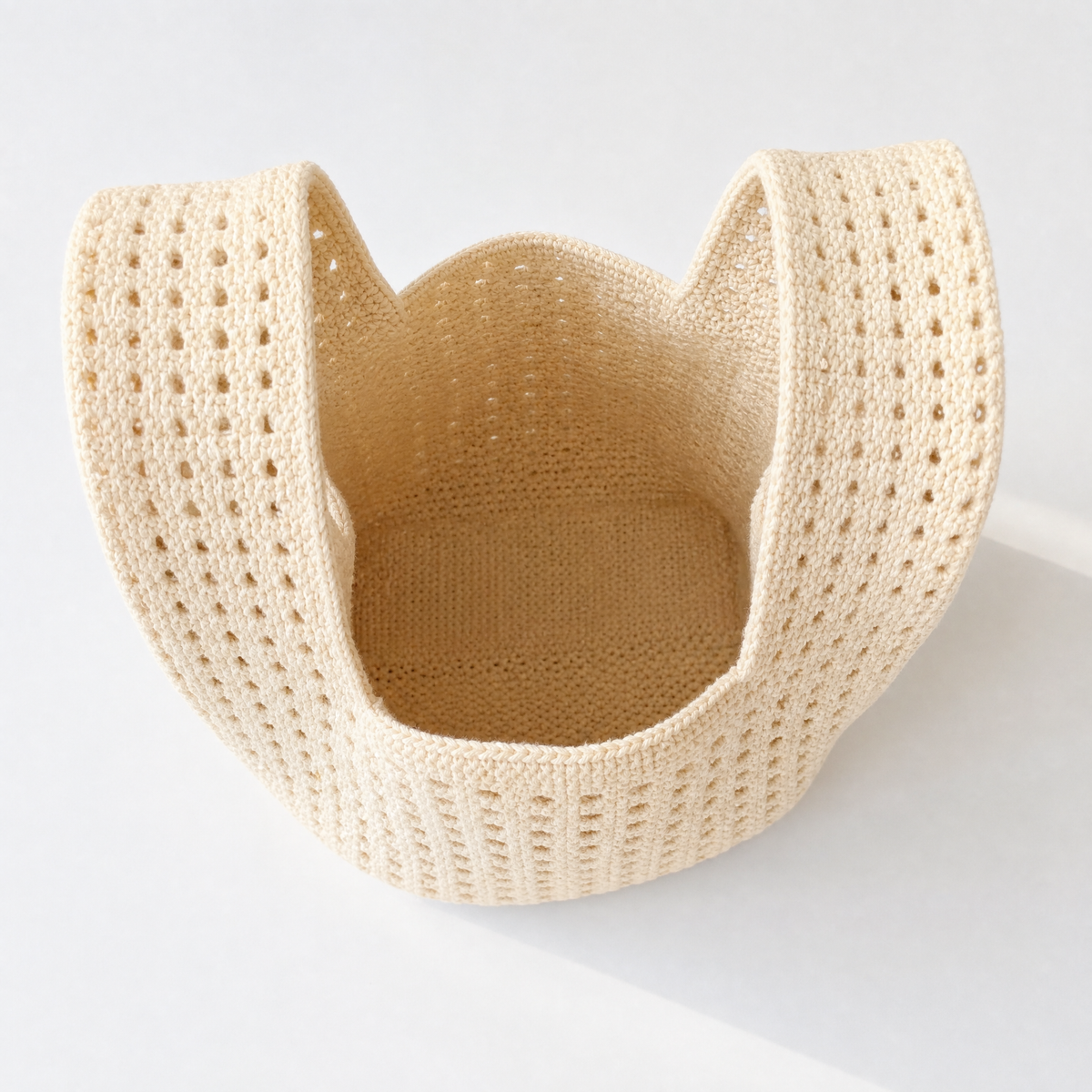Oat Crochet Handbag in Medium view 2