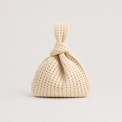 Oat Crochet Handbag in Small