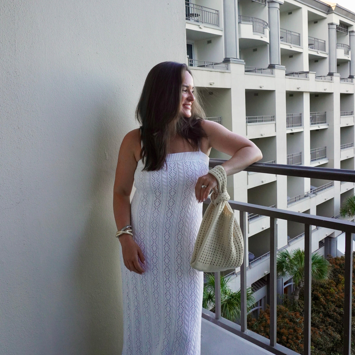 Oat Crochet Handbag view 7