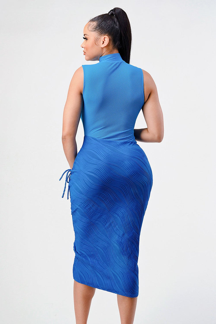 Ocean Blue Sleeveless Sexy Dress view 4 (dress) - ocean blue dress for women, ocean blue dress shirt, o - shop at us.meeeshop
