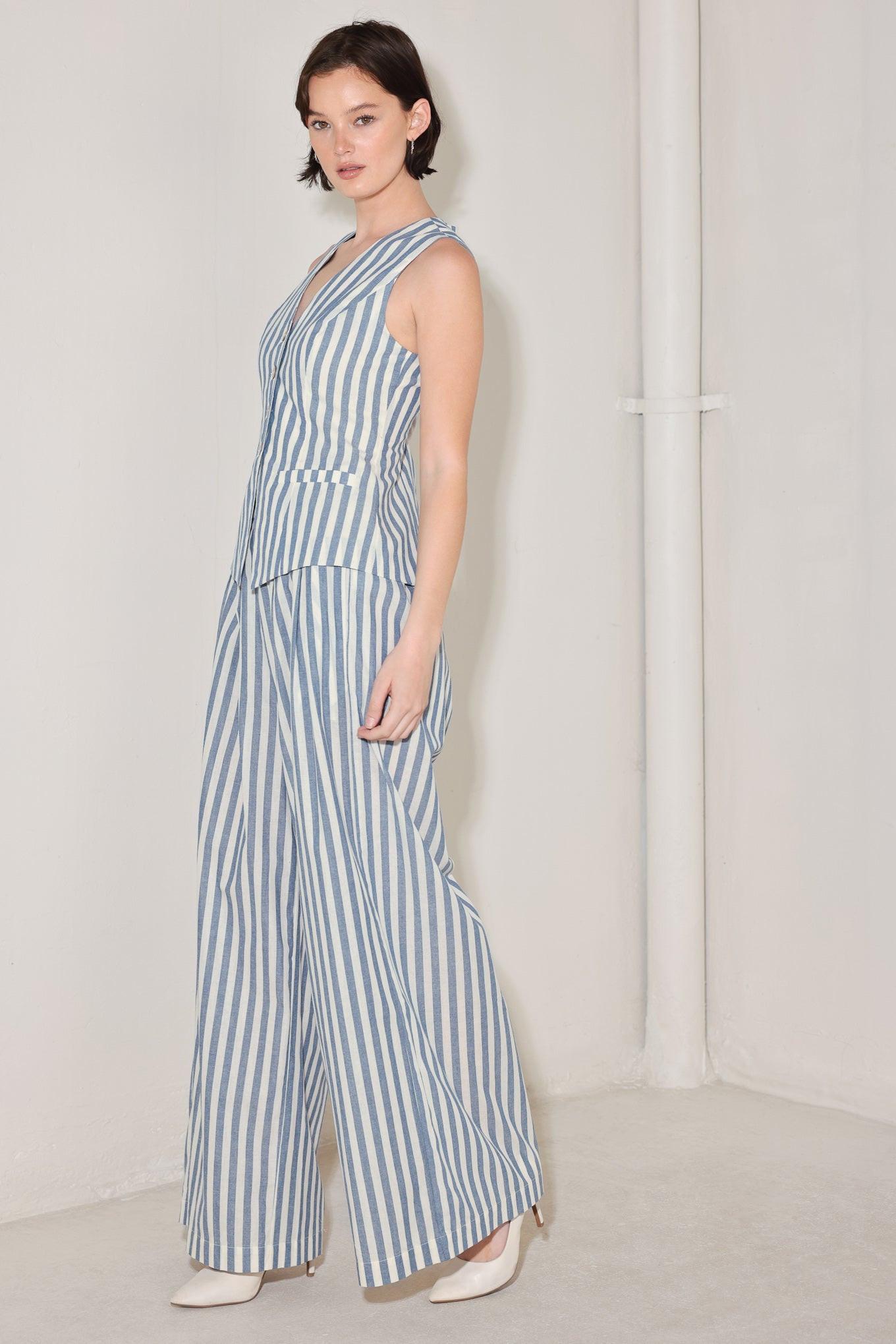 Ocean Drive Rhythm Woven Pants in BLUE/NATURAL view 4 - Ocean Drive Jeans (bottom)