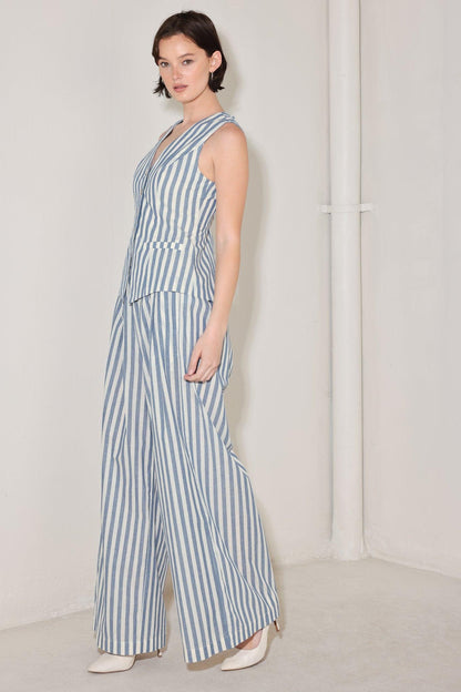 Ocean Drive Rhythm Woven Pants in BLUE/NATURAL view 4 - Ocean Drive Jeans (bottom)